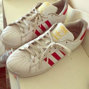 white and red adidas